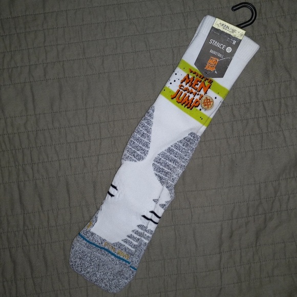 Stance "white man can't jump" Feel360 total comfort cotton socks men's medium - Picture 4 of 5